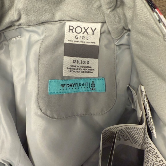 Roxy Girls Ski Set Size L/12 - Pink Jacket and Multicolor pants - Picture 5 of 5